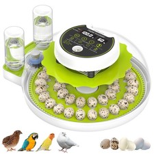 Quail Egg Incubator for Hatching 40 Quail Eggs with Automatic Turner and Humi...
