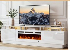 White LED TV Console