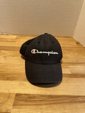 Champion Script Logo Dad Hat Black Adjustable...
