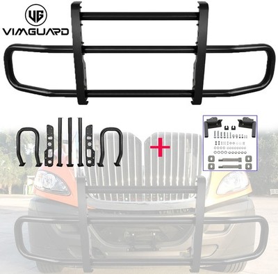 Front Deer Guard Bumper for International Prostar 08-16 W/Mounting Bracket Kit