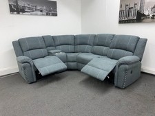 SPECIAL OFFER! “Finsbury Express" Grey Fabric Electric Recliner LHF Modular