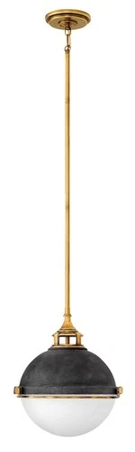 Hinkley Fletcher 13 1/2" Wide Aged Zinc Pendant Light - Picture 3 of 10