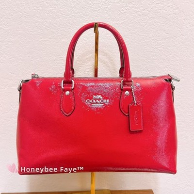 NWT COACH Georgia Satchel Bag CV942 red | eBay