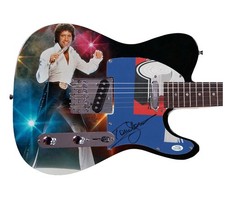 Tom Jones Signed Autographed Custom Photo Graphics Guitar ACOA ACOA