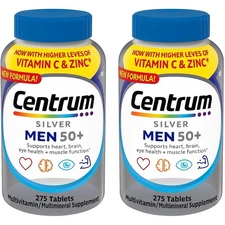 Centrum Silver Men 50+  Multivitamin/Multimineral 275 Tablet 2 Pack