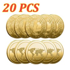 20PCS Cryptocurrency LTC Gold Plated Physical Litecoin Coin Commemorative Coin