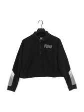Puma Women's Hoodie M Black Graphic 100 Other Pullover