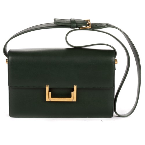 Yves Saint Laurent Dark Green Loulou Crossbody Medium Shoulder Bag