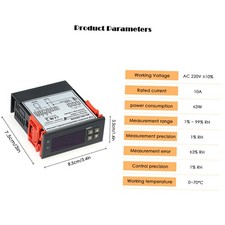 1-10A 220V Mini Digital Air Humidity Control Controller Measuring Range 1  