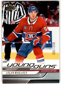 Logan Mailloux 2024-25 Upper Deck UD Exclusives Young Guns Rookie /100 #239