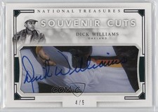 2016 Panini National Treasures Souvenir Cuts 4/5 Dick Williams Auto HOF 19zq