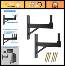 Adjustable Wall Speaker Mount Bracket for Professional Audio, Tilt, Holds 100lbs