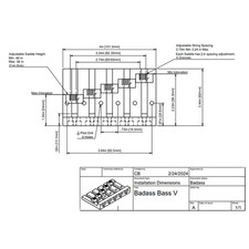 Allparts Leo Quan® Badass V™ Chrome 5-String Bass Bridge