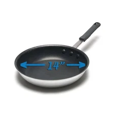 New 14 Winco AFP-14XC-H Gladiator Excalibur Non Stick Aluminum Fry Pan w Sleeve