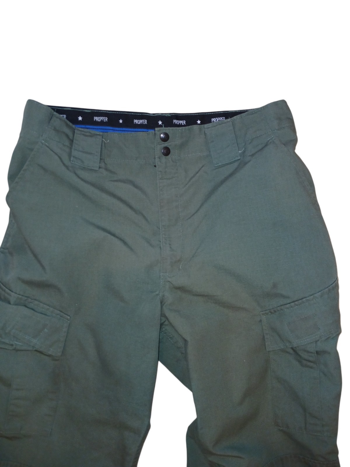 Propper Pants Mens 36X34 Green Cargo Tactical Ripstop  Waist Polyester Blend