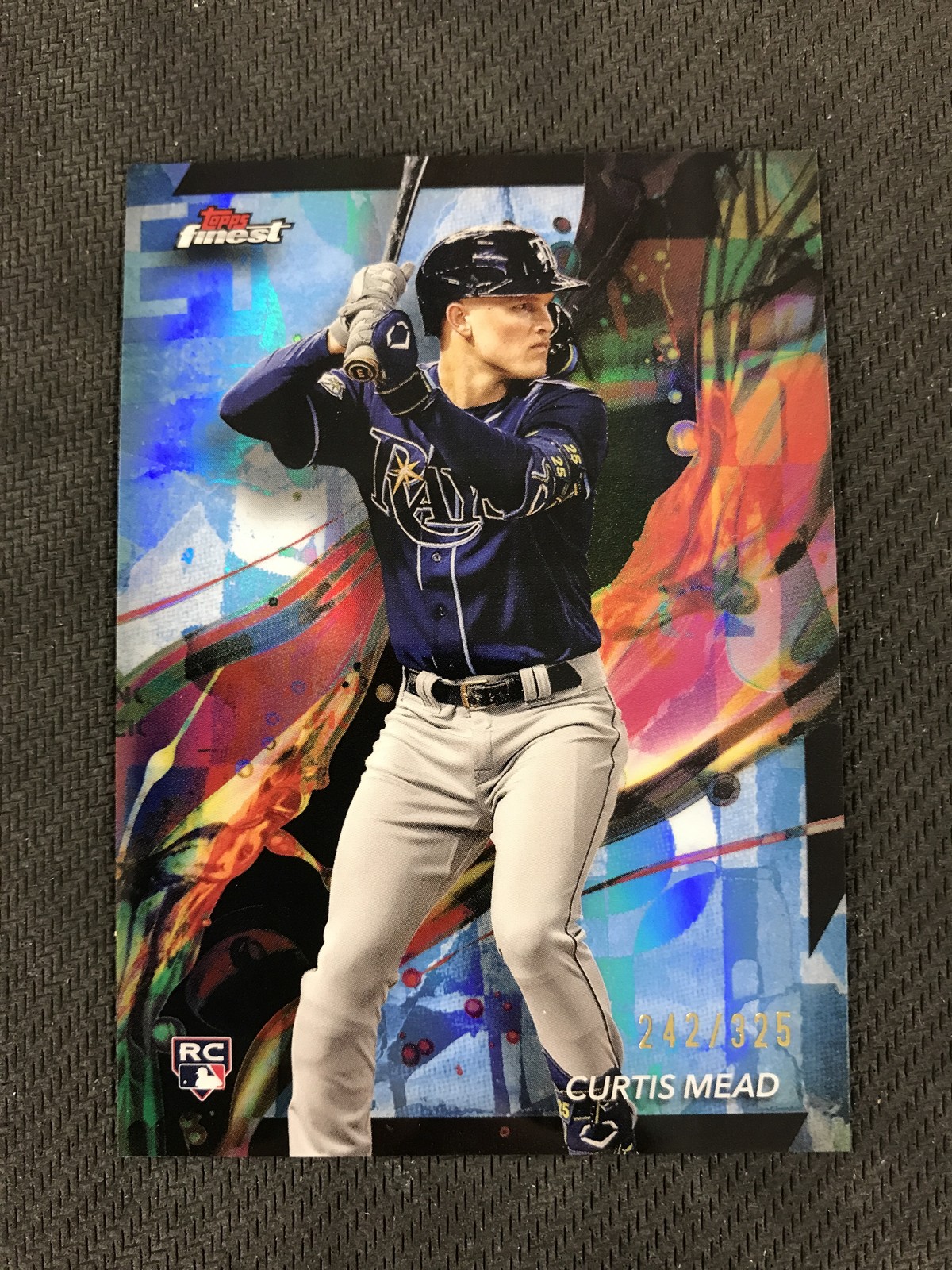 2024 Finest #78 Curtis Mead Rookie Sky Blue Refractor /325 Tampa Bay Rays
