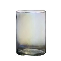 INNA-Glas Blumenvase Zylinder Sanya Earth, Helllila-Klar, 20Cm, Ø14Cm