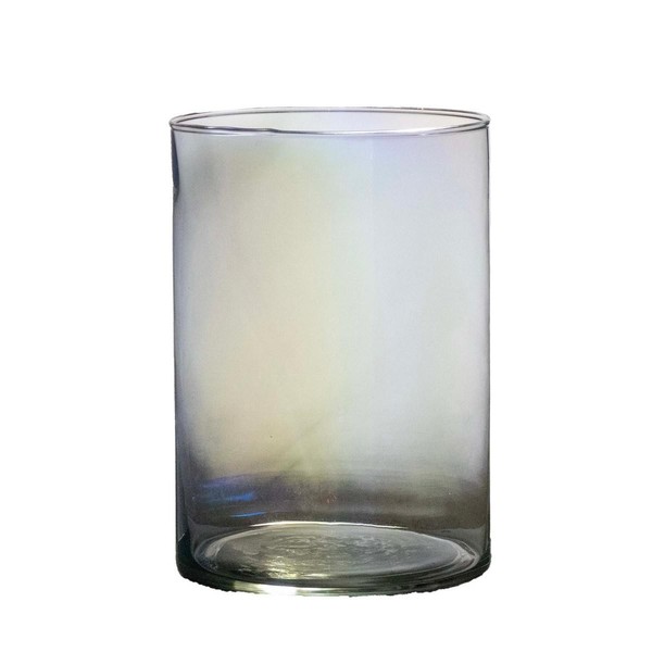 INNA-Glas Blumenvase Zylinder Sanya Earth, Helllila-Klar, 20Cm, Ø14Cm-image