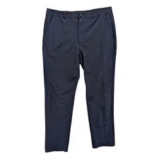 Marc New York Commuter Pants Mens Navy Blue Zip Pocket Flat Front Chino Sz 38x32