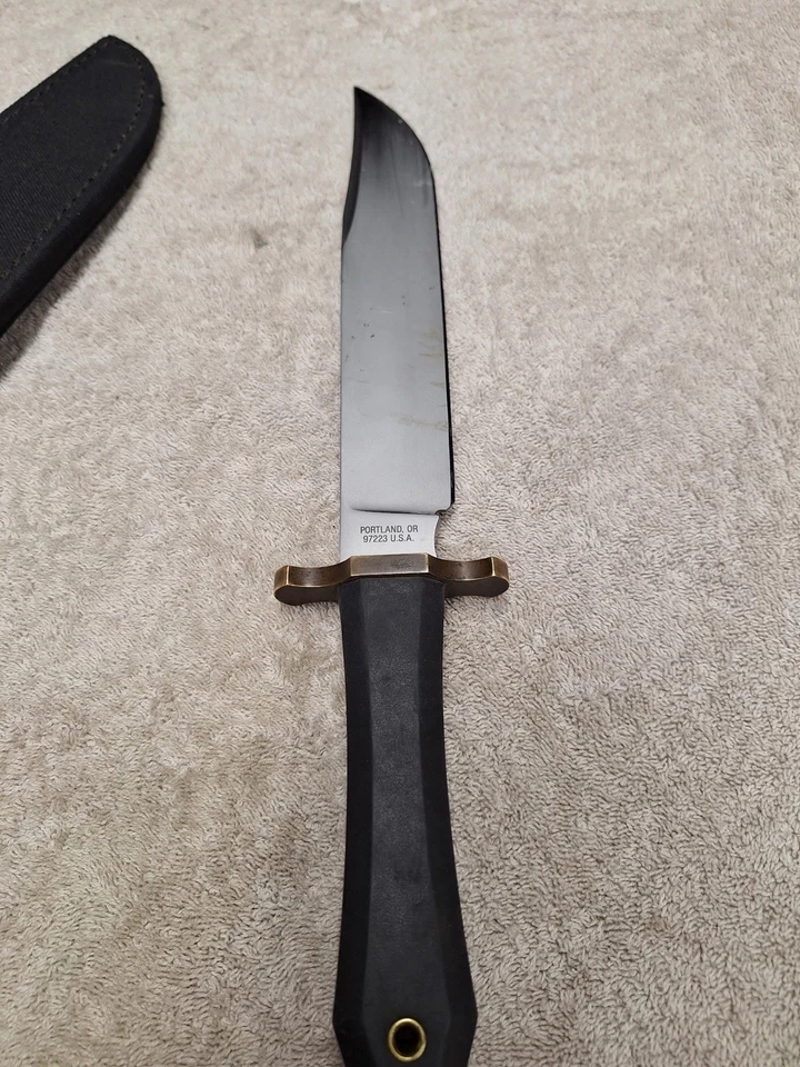 Gerber 5978 Fixed Coffin Handled Bowie Knife with Sheath - Image 4 of 4