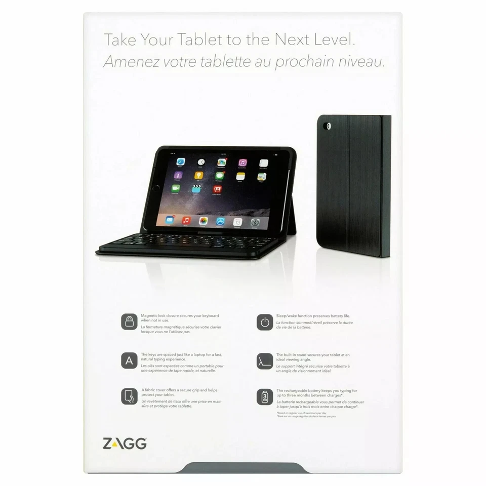 Genuine ZAGG Messenger Folio Bluetooth Keyboard Case Cover For iPad Mini 1/2/3 - Image 2 of 4
