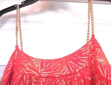 Michael Kors Coral Gold Dress Long Womens Small Petite NEW w/Tags