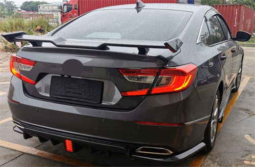 Spoiler trasero estilo TRD maletero universal para Kia Forte Cerato K3 sedán fibra - Imagen 5 de 7