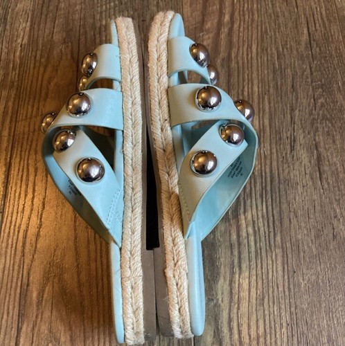 Marc Fisher LTD Womens Prisca Mint Green Ball Studded Espadrille Sandals Sz 7 - Picture 5 of 9