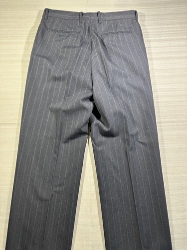 Hunting Horn 2 Piece Suit and Pants Mens 42L 32X31.5 Black Stripe Vintage #1086 - Picture 21 of 22