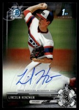 2017 Bowman Draft Chrome Pick Autographs 1ST Lincoln Henzman Auto #CDA-LH