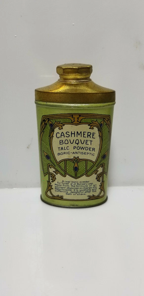 Vintage Talcum Powder Tin Colgate Cashmere Bouquet