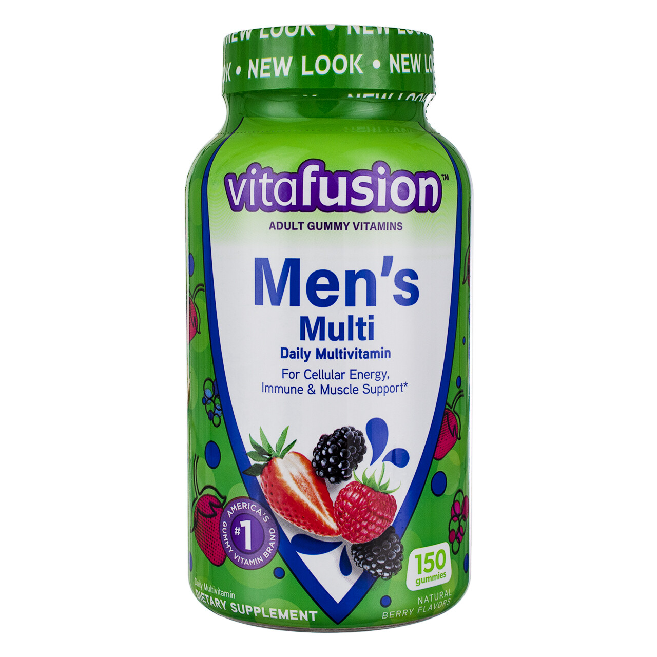 6 Pack Vitafusion Men's Complete Multivitamin Gummies, Natural Berry, 150 Ct
