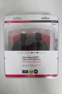Vivanco High Speed HDMI 10m Kabel Ethernet 4k UHD