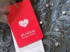 NEW JJ's House Formal Wedding Gown Dress Chiffon Asymmetrical Beading Gray 12