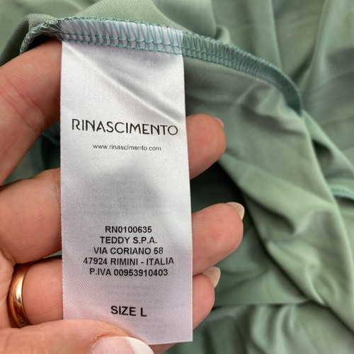 RINASCIMENTO Women Green Sweetheart Neck Sleeveless Flared Dress Size L - Picture 6 of 9