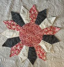 Handmade Quilted Table Runner/Topper  29"   Pink and Greys