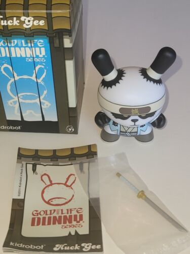 DUNNY 3" GOLD LIFE HUCK GEE ORNERY PANDA SAMURAI SHINSENGUMI 2/16 KIDROBOT
