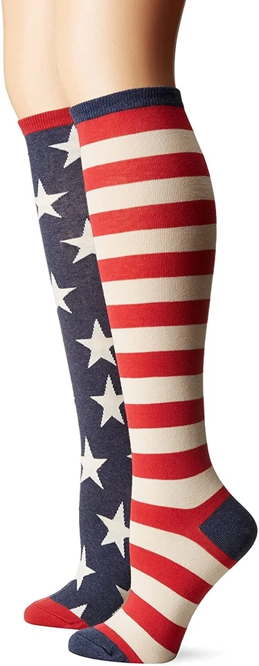 Calcetines Socksmith Para Mujer 248492 Bandera Vintage Azul 3 Corte Redondo Zapatos Talla 9--11 Foto 2 de 2