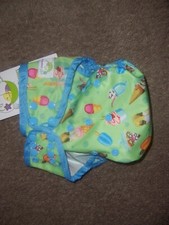 Sweet Pea one size snaps cloth diaper cover New blue