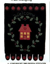 Heart and Home Penny Rug Wool Wall Quilt Pattern Primitive Country