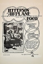 Jefferson Airplane Concert Poster Randy Tuten Albuquerque 1972