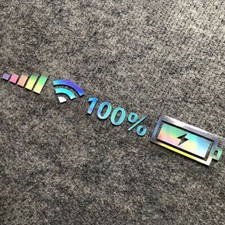 Car Vinyl Reflective Sticker Wifi 100% Battery Level Signal Decal Waterproof DIY