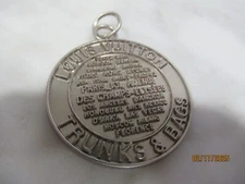 LV VUITTON ZIP PULL Charm 35x41MM , A MATTE NICKEL SILVER  tone, THIS IS FOR 1