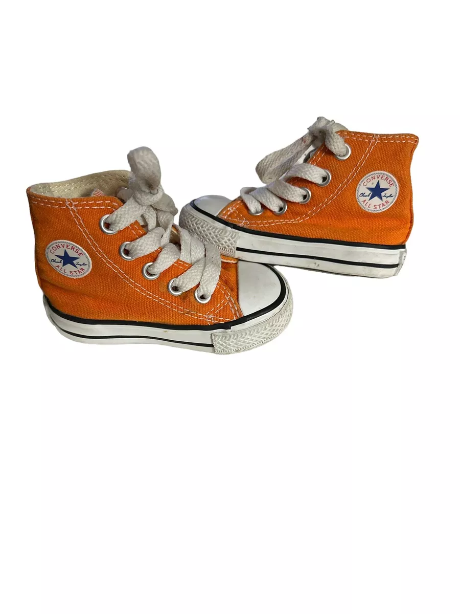 Orange baby deals converse