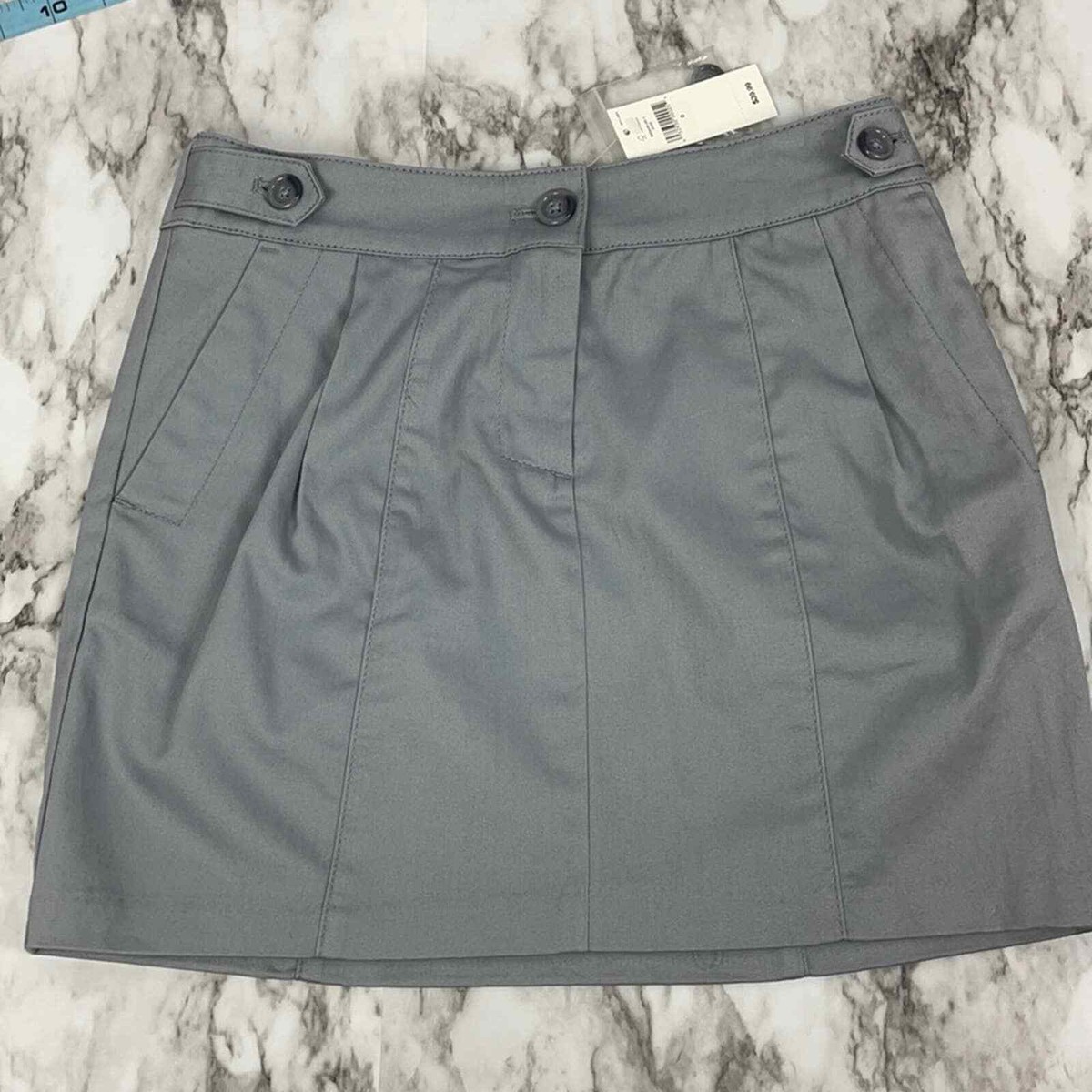 NWT Gap Women's Size Gray Cotton Mini Skirt MSRP$39 Grey