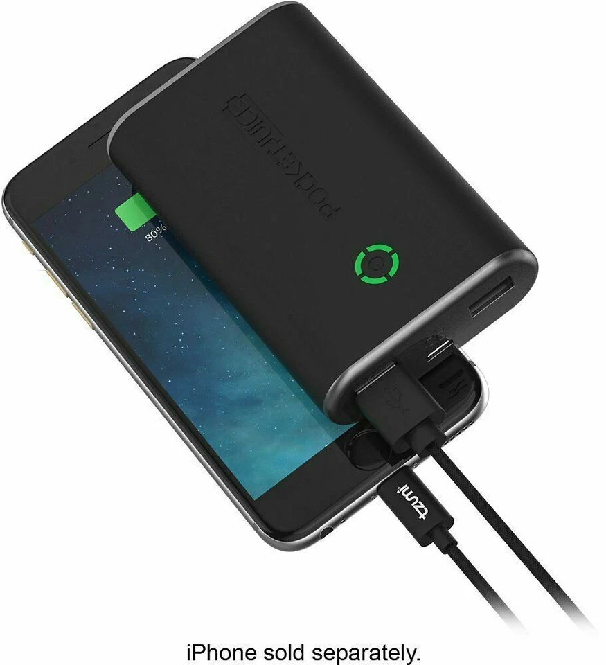 NUEVO Cargador Portátil Tzumi-Pocket Juice 7800mAh 5V Doble Entrada USB 3488BB-3 Negro Foto 2 de 4