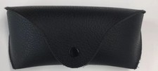 Black Leather Case for Sunglasses Snap Travel Carrying Brand New