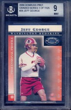 2000 Donruss NFL Preferred #26 Jeff George Graded BGS 9 MINT 1 of 1125 Illinois 
