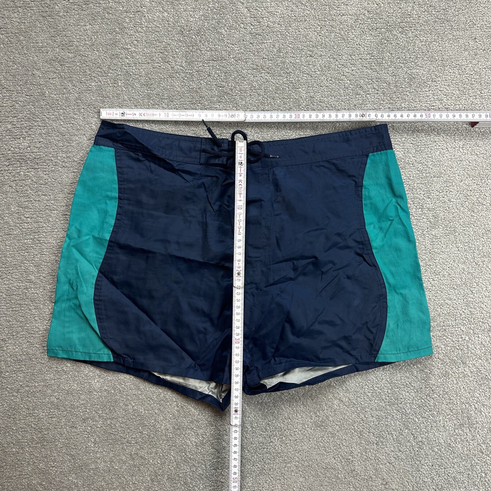 FILA costume da bagno vintage pantaloncino da bagno taglia 50 beach shorts logo retrò boxer 4906 blu
