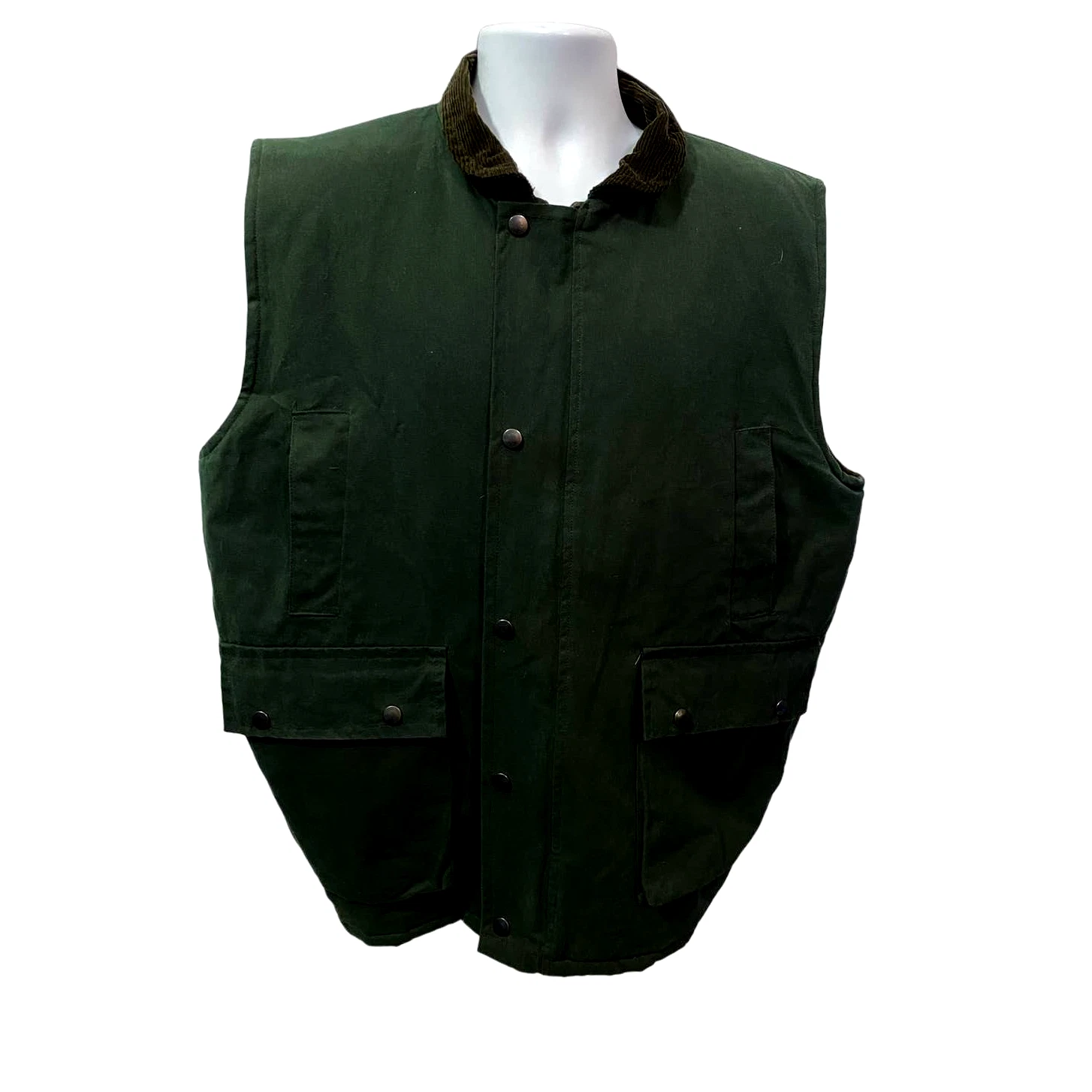 Work Wear King Green zip up Outdoors Camping Hunting Vest Size Large